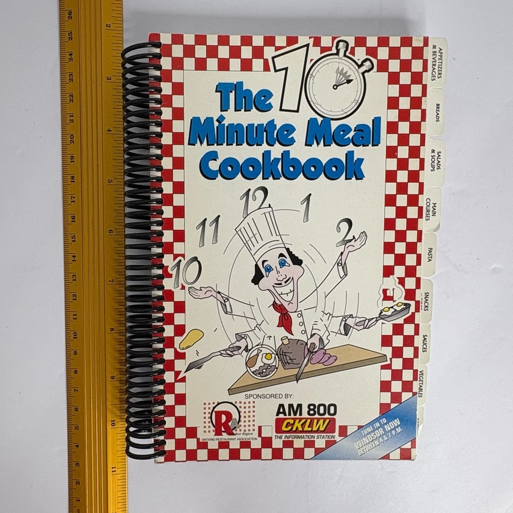 The 10 Minute Meal Cookbook with Red and White Cover